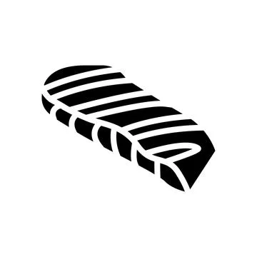 Grill salmon glyph icon vector illustration イラスト素材