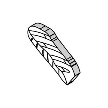 Grill salmon isometric icon vector illustration イラスト素材