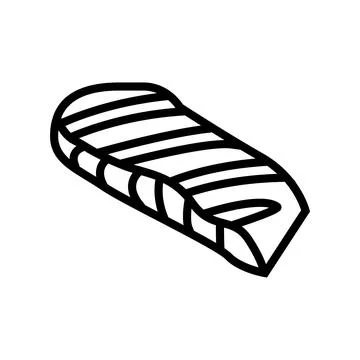 Grill salmon line icon vector illustration イラスト素材