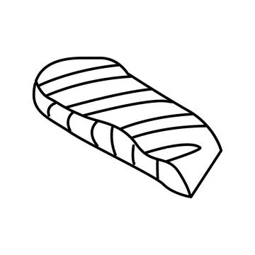 Grill salmon line icon vector illustration Stockillustratie