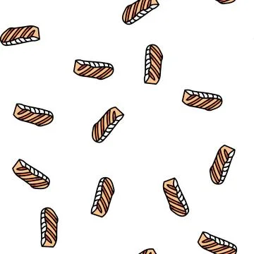 Grill salmon vector seamless pattern Illustrazione stock