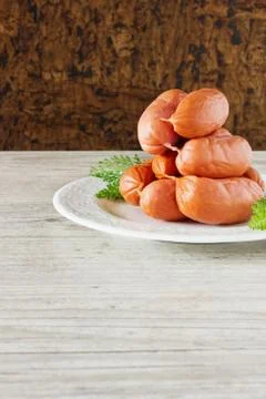 Grill sausages Stock Photos