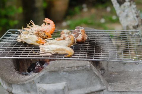 Grill seafood Stock Photos