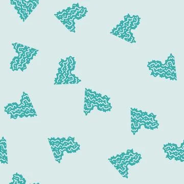 Grill smell glyph seamless pattern Stock Illustration