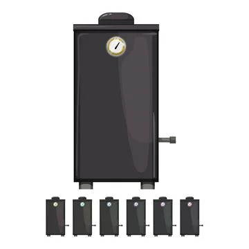 Grill smoker bbq cartoon vector graphic 스톡 일러스트