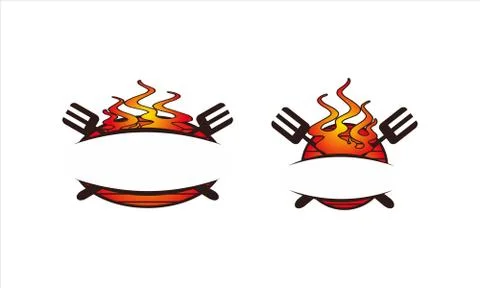 Grill Template Emblem Blank Set Stock-Illustration