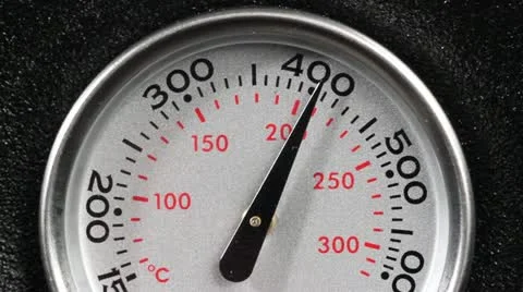 A grill thermometer Stock Footage 24655951