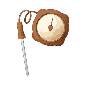 Grill thermometer illustration Stock Illustration