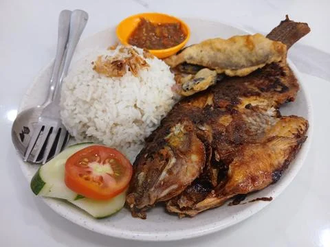 Grill tilapia Stock Photos