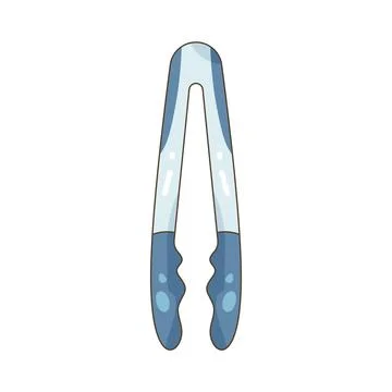 Grill tongs Stock Illustration