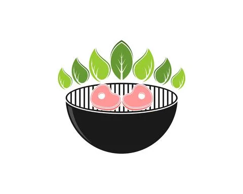 Grill tool with crown leaf on the top Stock Illustration