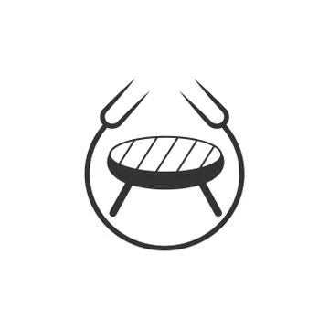 Grill vector logo icon design template illustration Stock Illustration