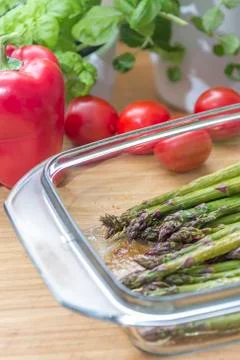Grilled asparagus Stock Photos