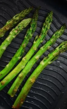 Grilled asparagus Stock Photos
