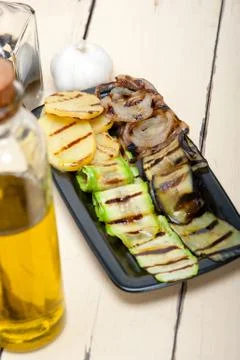 Grilled assorted vegetables Stock Photos