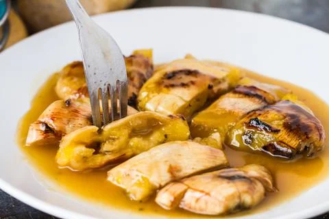 Grilled bananas Stock Photos
