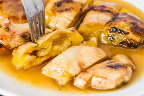 Grilled bananas Stock Photos