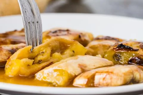 Grilled bananas Stock Photos