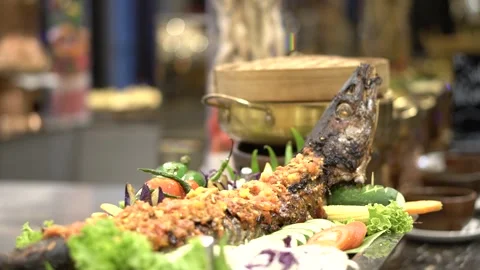 Grilled Barracuda Stock Footage 276345537