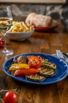 Grilled bbq vegetables. Stock Photos