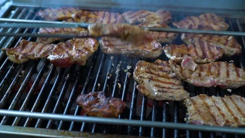 Grilled beef barbecue Vidéo 110787794