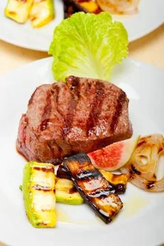 Grilled beef filet mignon Stock Photos