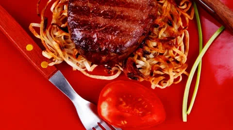 Grilled beef fillet Vídeos de archivo 22830082