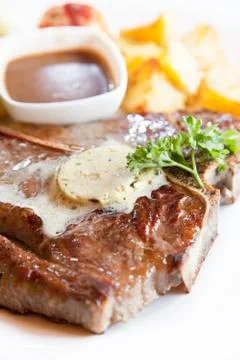 Grilled beef Stock Photos