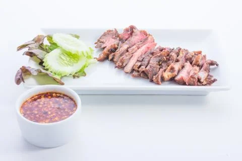 Grilled beef Stock Photos