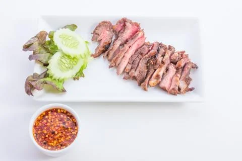 Grilled beef Stock Photos