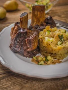 Grilled beef rib Foto stock