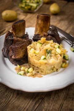 Grilled beef rib Stock Photos