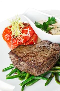 Grilled beef steak Stock Photos
