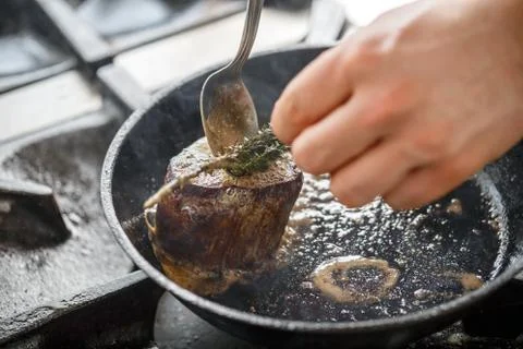 Grilled beef steak Foto stock