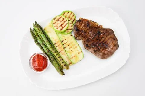 Grilled Beef Steak Stock Photos
