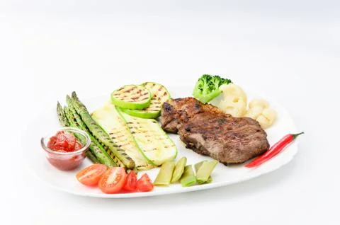 Grilled Beef Steak Stock Photos