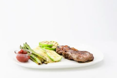 Grilled Beef Steak Stock Photos