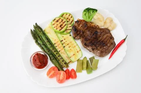Grilled Beef Steak Foto stock