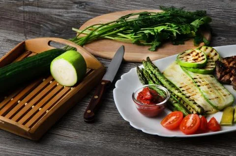 Grilled Beef Steak Stock Photos