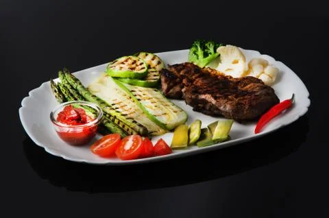 Grilled Beef Steak Foto stock