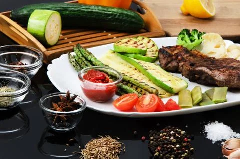Grilled Beef Steak Foto stock
