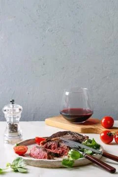 Grilled beef steak Stock Photos