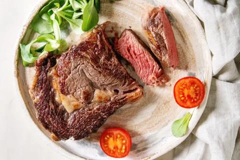 Grilled beef steak Stock Photos