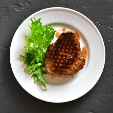 Grilled beef steak Stock Photos