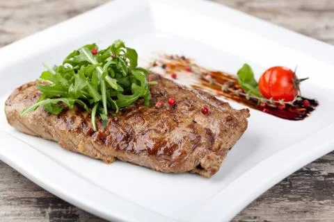 Grilled beef steak Stock Photos