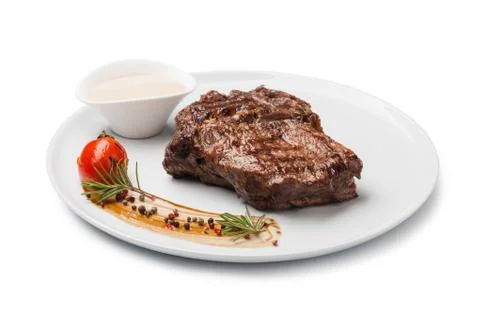 Grilled beef steak Stock Photos