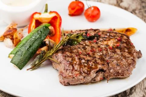 Grilled beef steak Foto stock