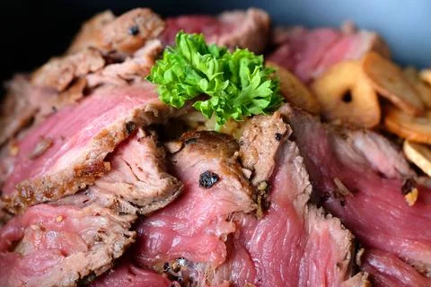 Grilled beef steak Stock Photos