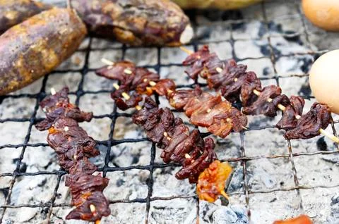 Grilled beef thai style Stock Photos