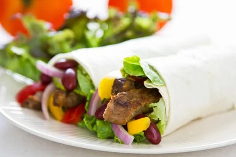 Grilled Beef Tortilla Stock Photos